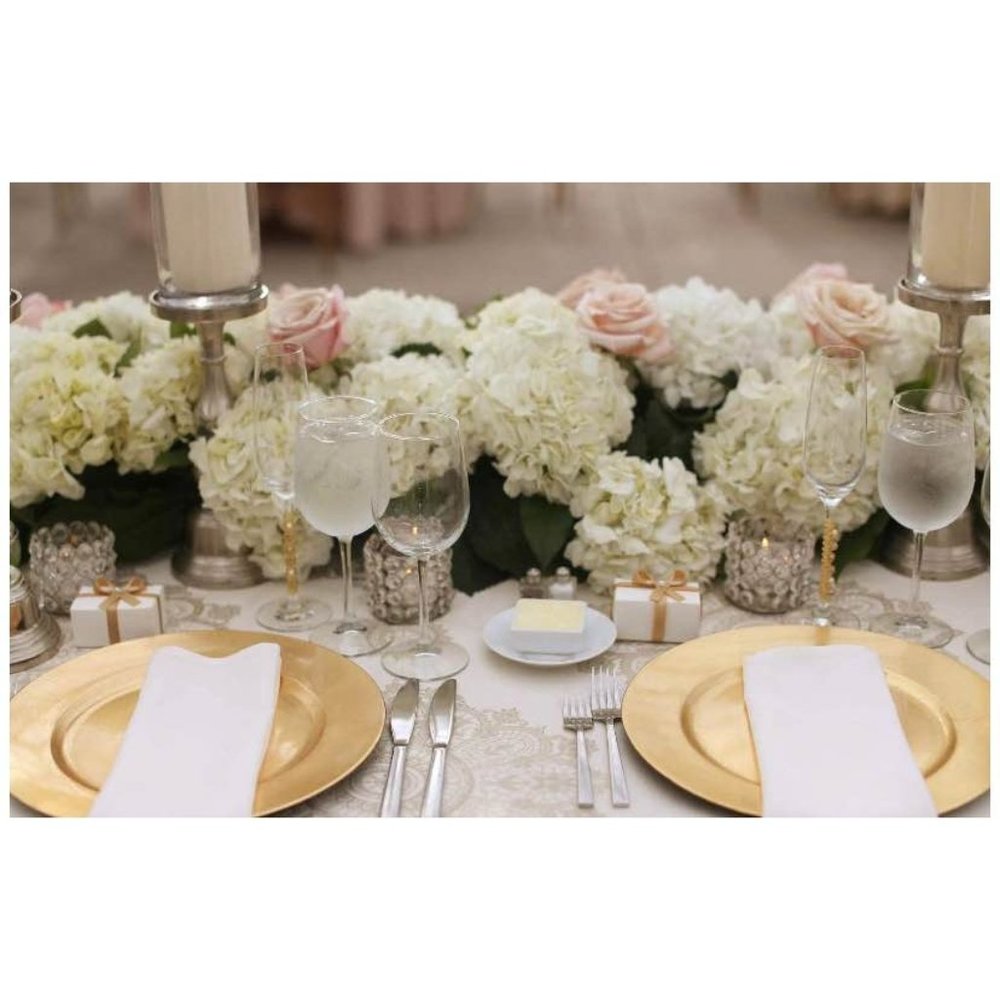 10 pack White Hydrangeas Flowers with stems for Floral Bouquet Wedding Home